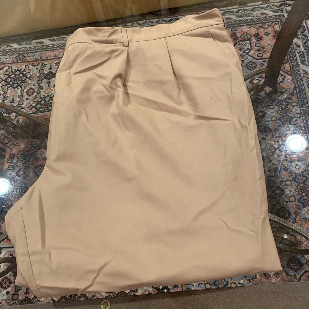 Donna Karen DKNY  BIG AND TALL khaki wool dress mens pants 58R